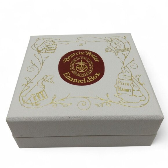 BEATRIX POTTER Tabitha Twitchit Miss Moppet Enamel Trinket Box England Vintage R - Picture 6 of 10